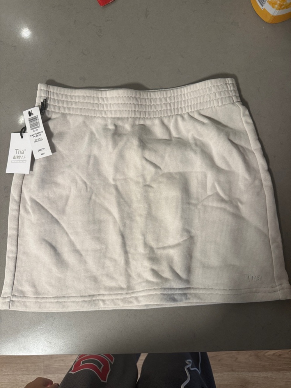 TNA Cream Quilted Mini Skirt